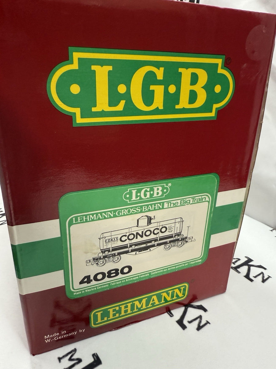 LGB 4080 Conoco Tank Car Metal Wheels Metal Wheels LGB Knuckles G Scale