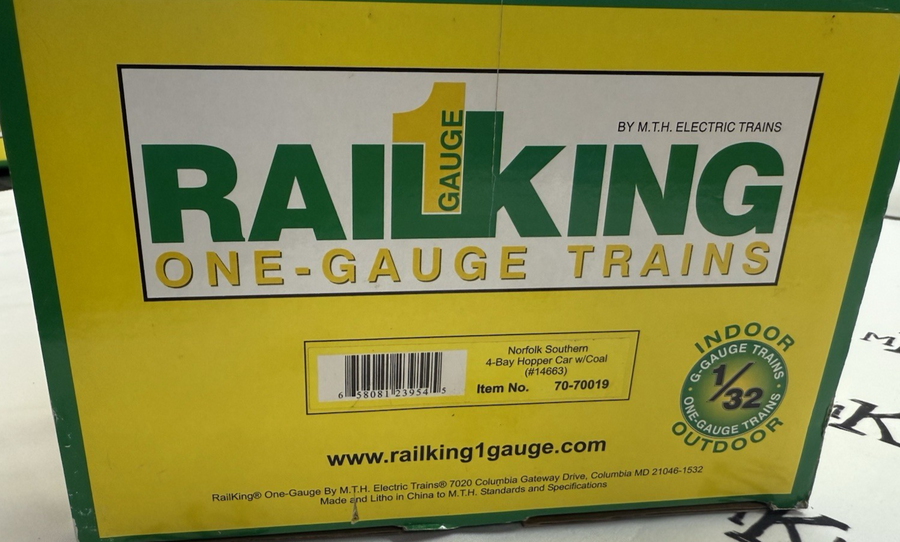 MTH RAILKING One Gauge 70-70019 Norfolk Southern NS Hopper Car #14663 G Scale