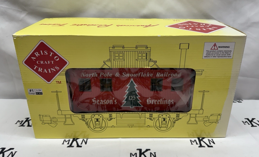 Aristo Craft Art 21325C CHRISTMAS BOBBER CABOOSE G Scale 1:29 NIB