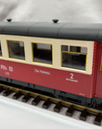 LGB G Scale RhB 2nd Class Passenger Coach B 3064 RhB Red & Cream
