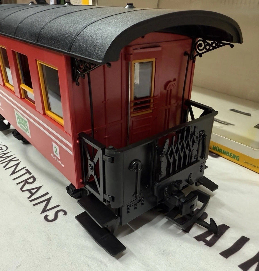 LGB PRIMUS 93107 RED NICHTRAUCHER #2 PASSENGER CAR NOS New G Scale