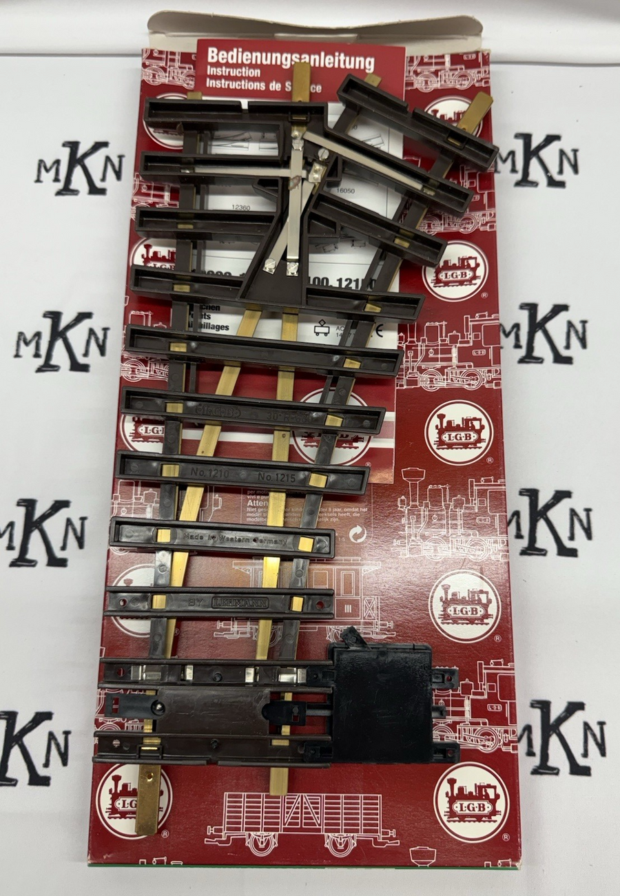 LGB 12100 G Scale 30 Degree Left Hand Manual Turnout LN/Box