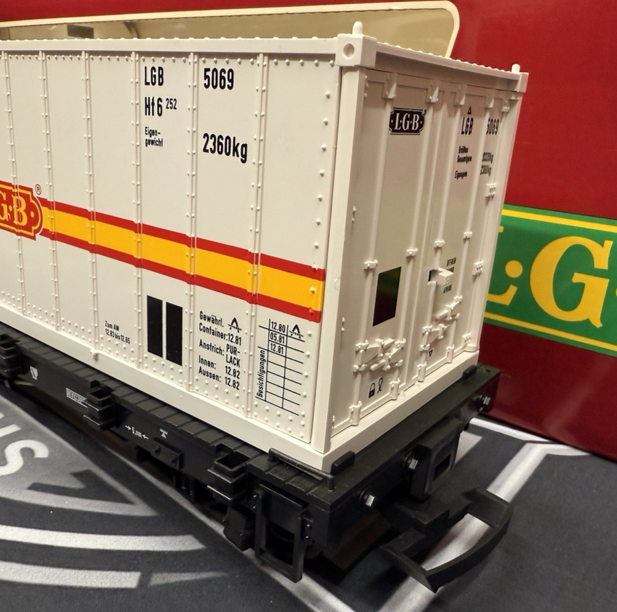 LGB 4069 Southern Pacific Flatcar with 2 LGB Containers G Scale LN/Box