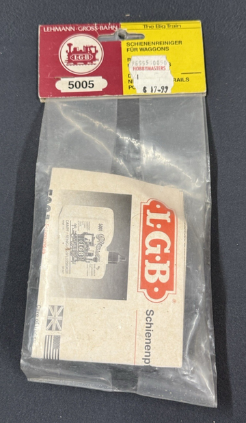 LGB Lehmann (5005) Twin-Axle Car Track Rail Cleaning Attachment G-Scale NOS New