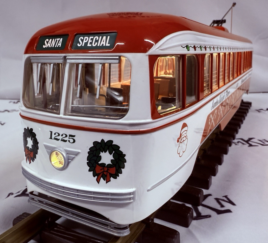 ARISTO CRAFT ART 23352x PCC TROLLEY "Season's Greetings" Santa Sleigh Flyer MINT