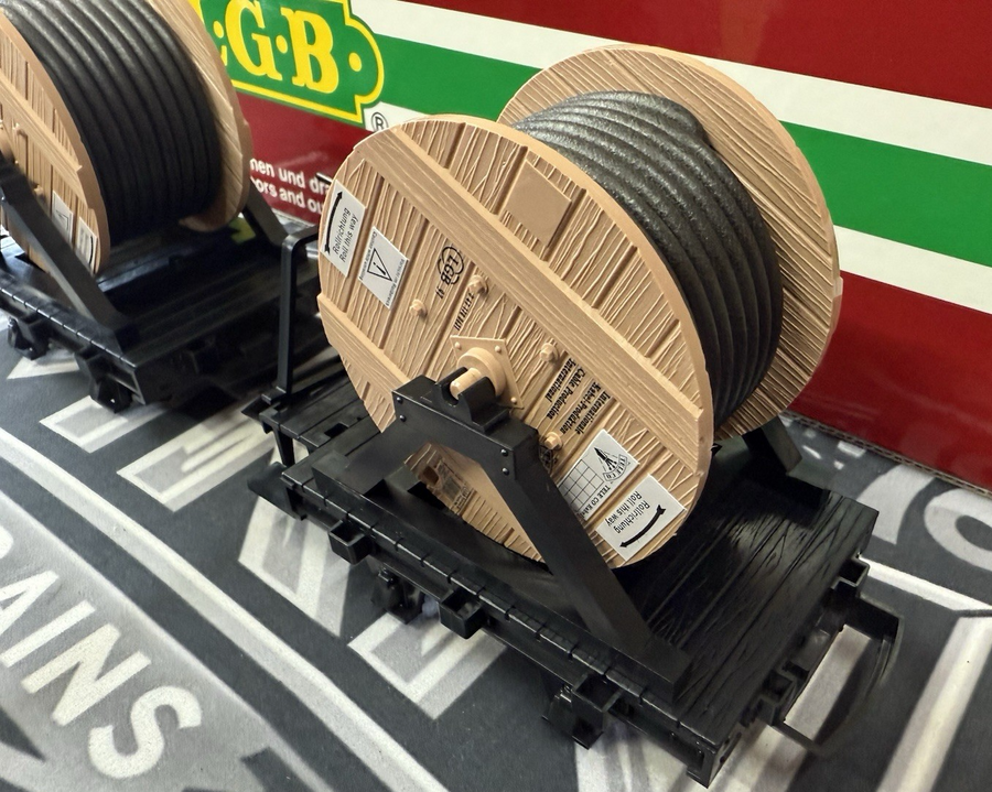 LGB JD 43170 FRR Field Railroad Cable Reel Car w Brakeman's Platform G Scale
