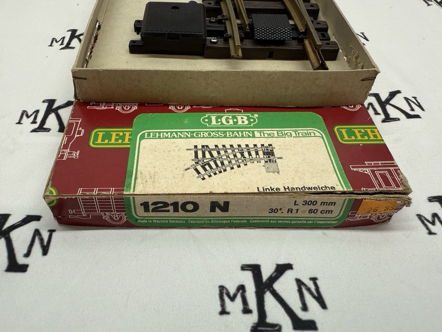 LGB 1210 G Scale R1 Left Hand Manual Switch Turnout EX/Box