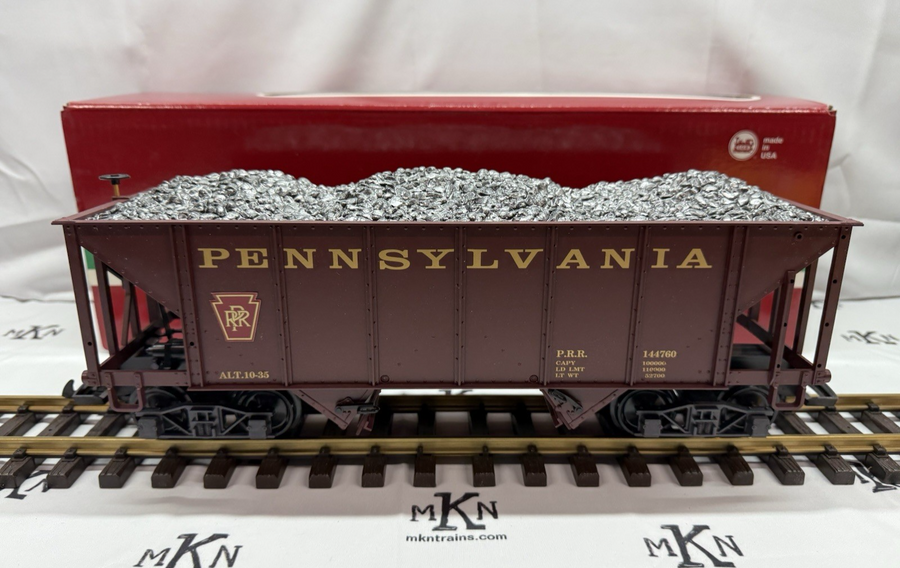 LGB 44760 PRR Pennsylvania Hopper w/ Coal Load LN/Box G Scale