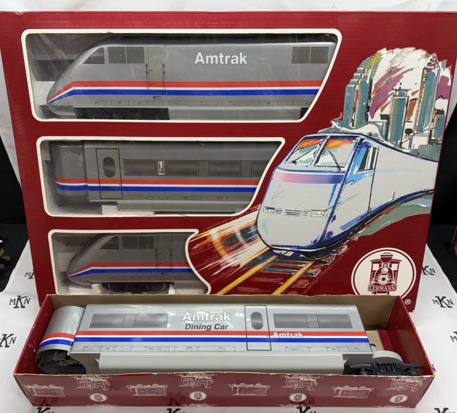 LGB 91950 Amtrak Bullet Train Plus Dining Car 91954 G Scale