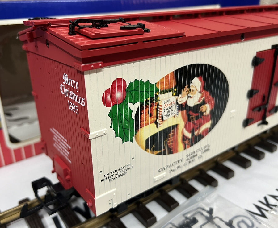 USA Trains Christmas 1995 Merry Christmas Reefer Car New G Scale