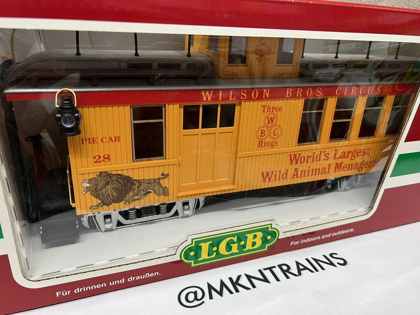 LGB 4075-DG G Scale Wilson Bros. Circus Caboose #28 Limited Edition, New In BOX