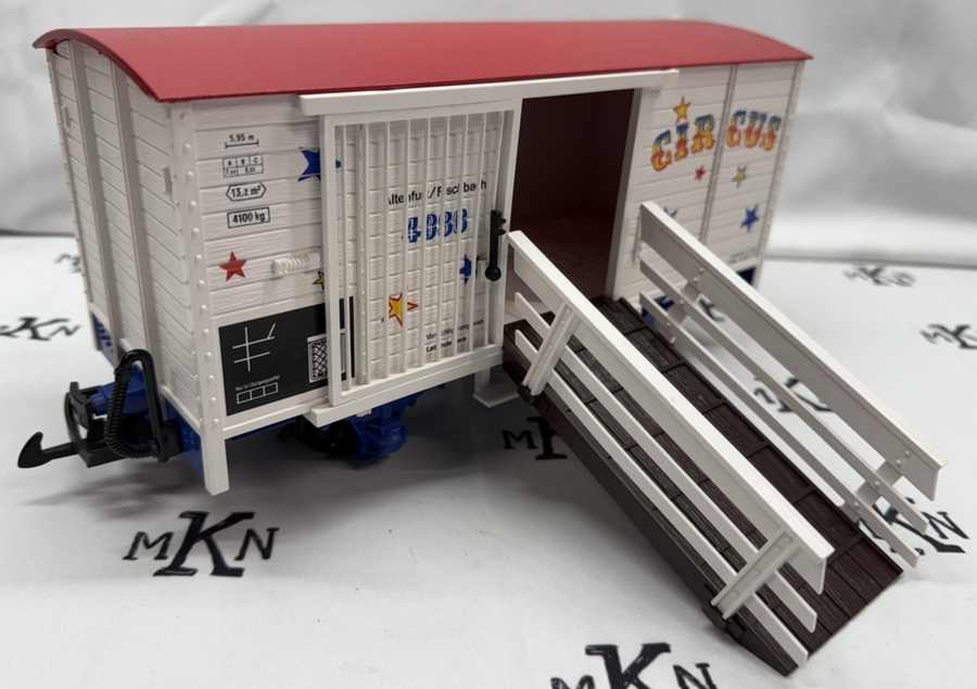 LGB 4036 Circus Cage Animal Car G Scale with Circus Animal Ramp/Rails LN/Box