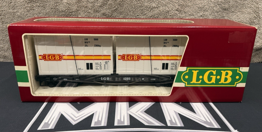 LGB 4069 Southern Pacific Flatcar with 2 LGB Containers G Scale LN/Box