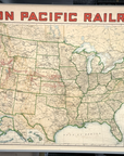 Vintage Official Union Pacific Railroad Map United States 43”x62” Authentic 1900