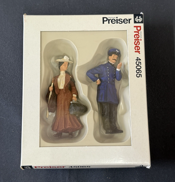 Preiser 45065 G Lady & Conductor Figures (Set of 2)  G Scale