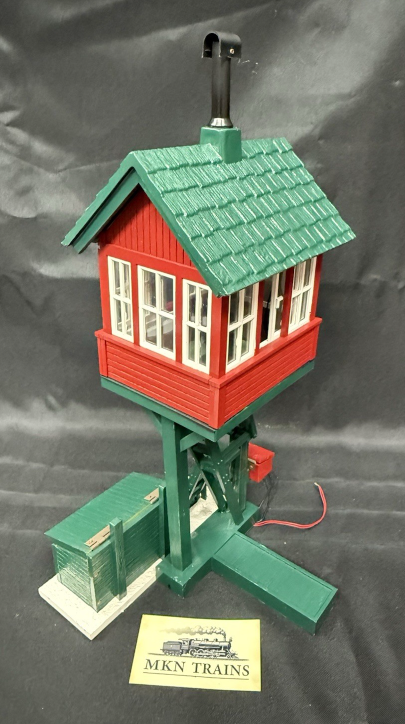 RARE AristoCraft 7109 G Elevated Watch Tower Christmas Green/RED North Pole
