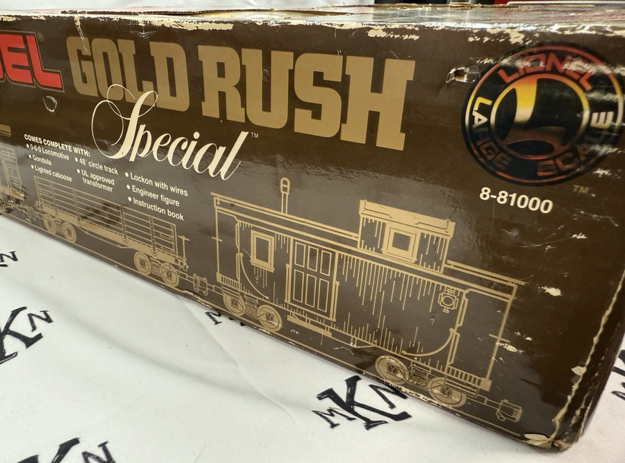 Lionel G GOLD RUSH SPECIAL 8-81000 G Scale Steam Freight Train EX