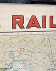 Vintage Official Union Pacific Railroad Map United States 43”x62” Authentic 1900
