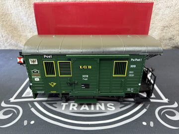 LGB 3019N Postal/Baggage Car w/Metal Wheels & Lights Tested G Scale EX/Box