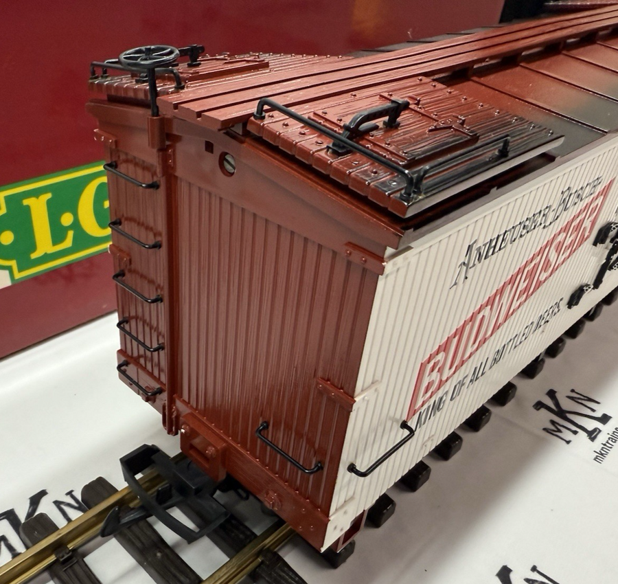 LGB 4070 Budweiser Woodside Reefer Car G Scale EX/Box