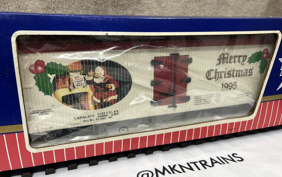 USA Trains Christmas 1995 Merry Christmas Reefer Car New G Scale