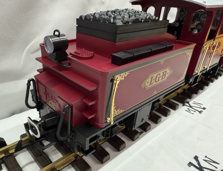 LGB 2217D Steam Locomotive and Powered Tender Red G Scale Rare Item