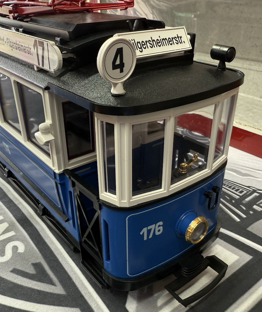 LGB 20202 2035 Trolley Street Cars Set Blue G Scale Tested LN/Box