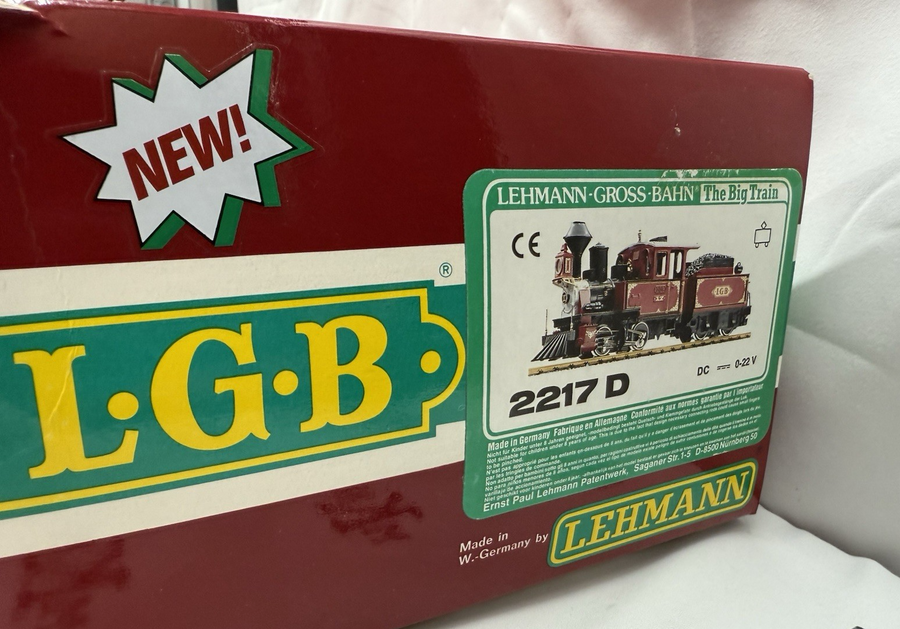 LGB 2217D Steam Locomotive and Powered Tender Red G Scale Rare Item