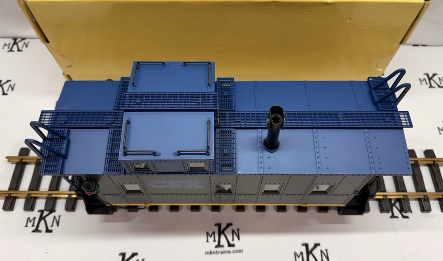 Aristo Craft - Art 42129 CSX Steel Long Caboose Metal Wheels Kadee EX/Box