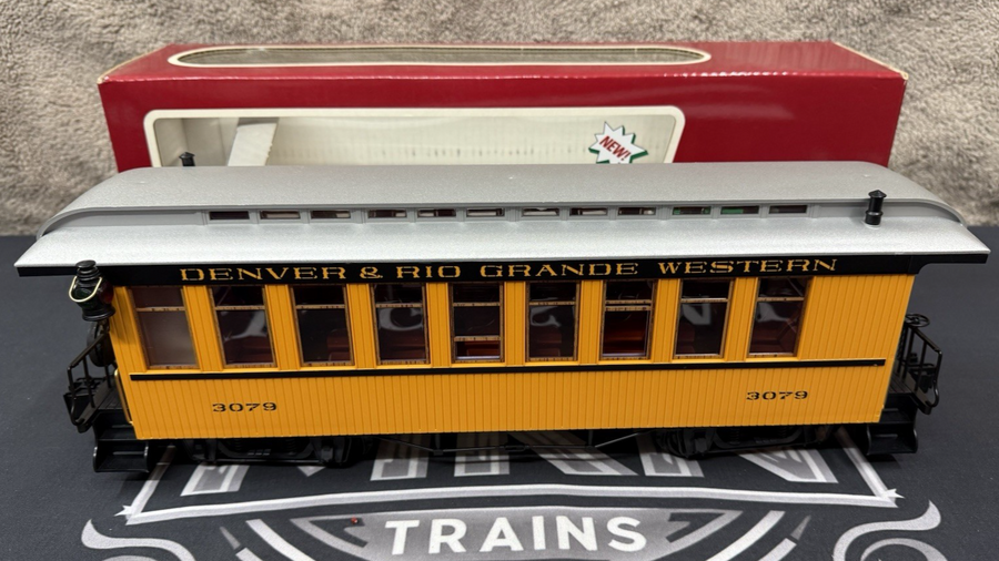 LGB 30800 Denver & Rio Grande Western yellow Passenger Coach Lighted EX/BOX