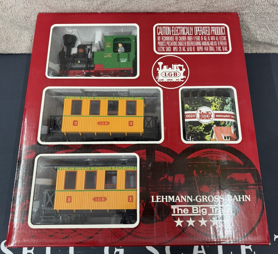LGB 20537 FIELDS GREAT WESTERN RAILROAD 1987 STARTER SET BRAND NEW G SCALE RARE