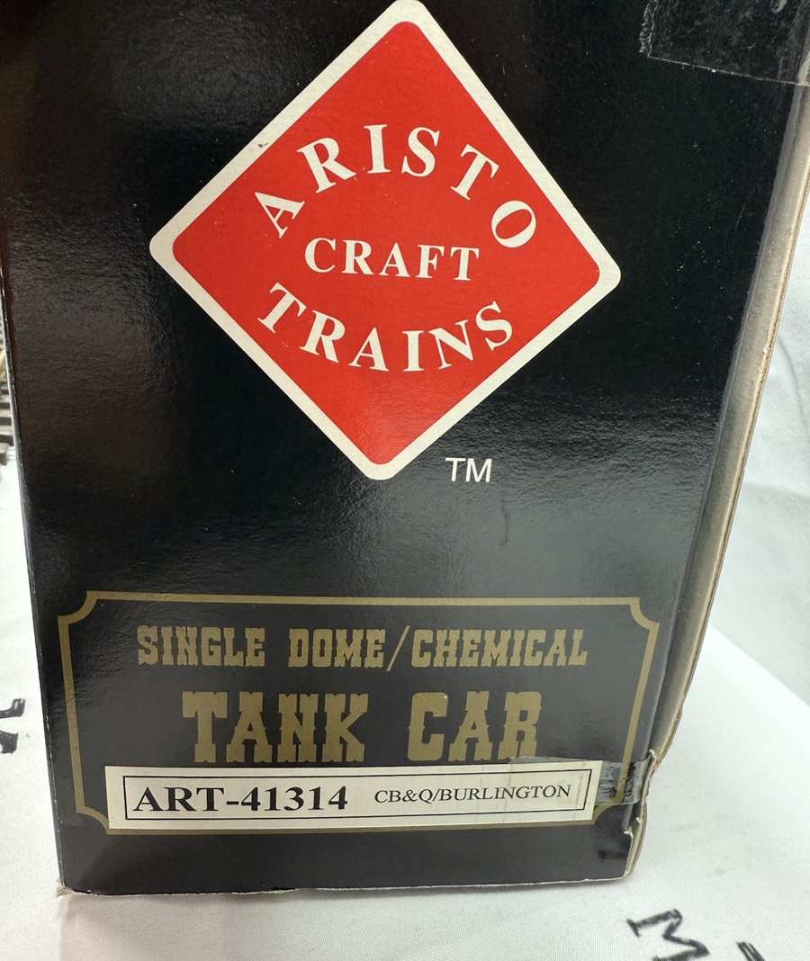 Aristo Craft 41314 CB&Q Burlington Single Dome Tank Car G Scale NIB