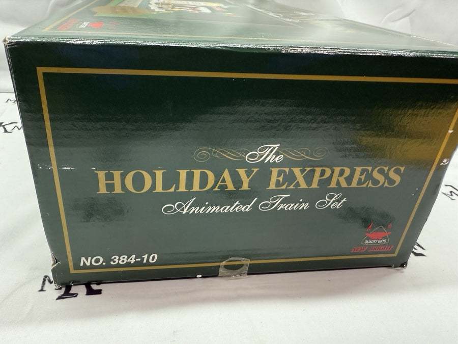 New Bright 384-10 Holiday Express MUSICAL TRAIN STATION clock tower Christmas