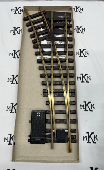 LGB 16150 G 22.5° R3 Left Hand Remote Electric Curved Switch Turnout New G Scale