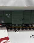 LGB 4135 S Box Car With Steam Engine Sound G Scale New in Box