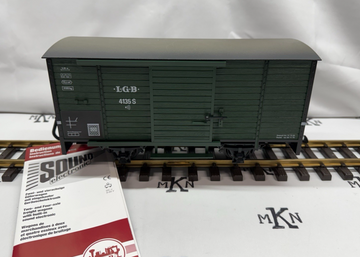 LGB 4135 S Box Car With Steam Engine Sound G Scale New in Box