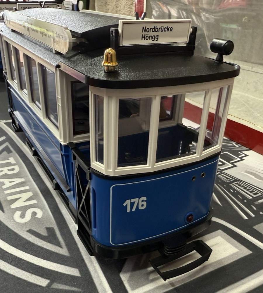 LGB 20202 2035 Trolley Street Cars Set Blue G Scale Tested LN/Box