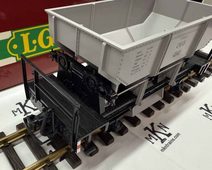 LGB 4141 OEG Grey Hopper BALLAST CAR G SCALE LN/Box