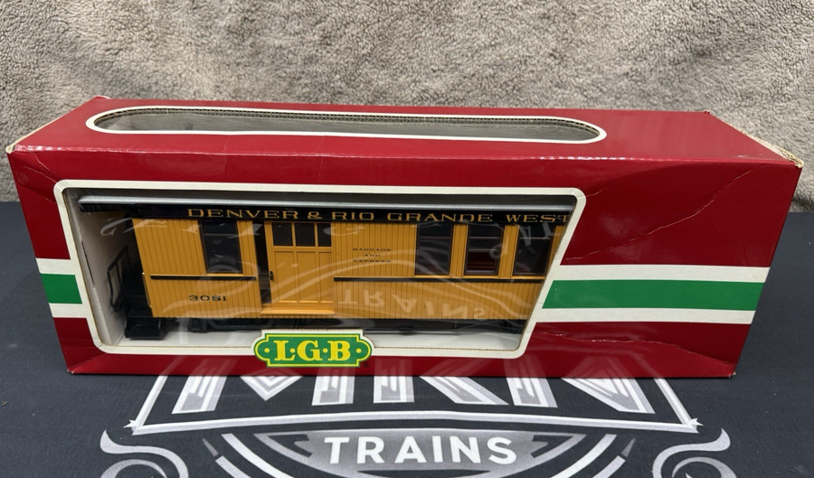 LGB 3081 D&RGW Denver & Rio Grande Western Passenger Combine Car G Scale LN/BOX