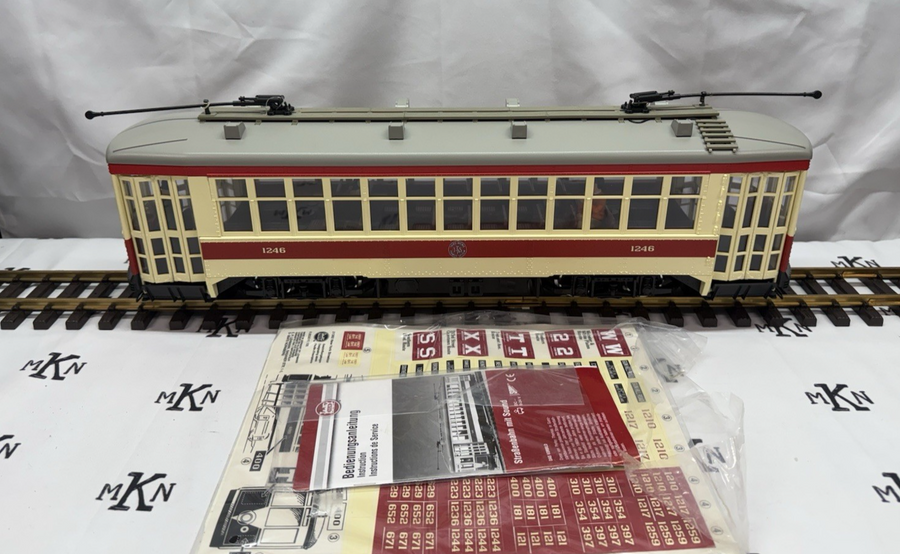 LGB 21382 G Scale Third Avenue Transit System Streetcar #1246 w/ Sound New/Box