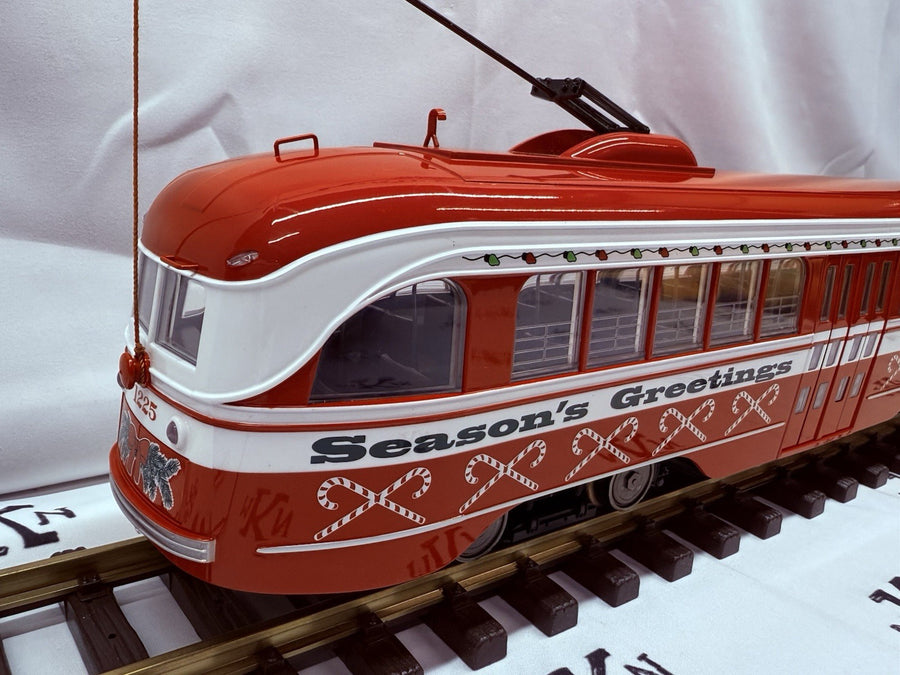 ARISTO CRAFT ART 23352x PCC TROLLEY "Season's Greetings" Santa Sleigh Flyer MINT
