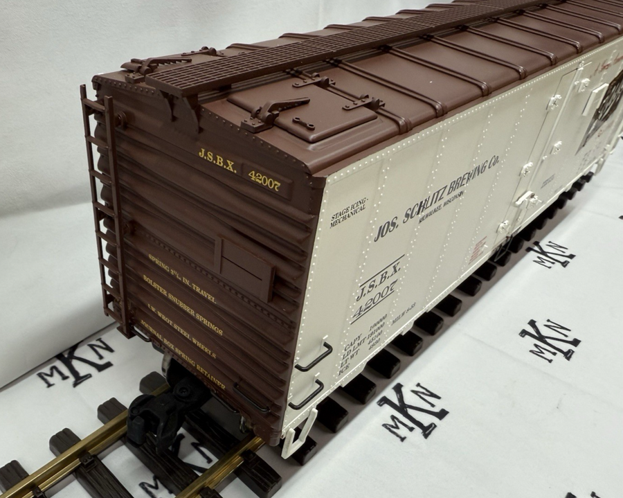 ARISTO CRAFT ART 46202 SCHLITZ BEER Reefer METAL WHEELS G SCALE LN/BOX