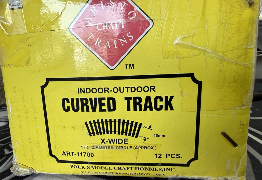 Aristo-Craft 11700 Euro-Style Brass 9 Ft. Diameter Curved Track 12 Sections NEW