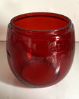 Vintage Red Glass Dietz Little Wizard Globe LOC-NOB For Lantern New York USA