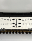 LGB 4074-B02 Tiffany D.S.P. & P.R.R. Reefer Car EXROLL Metal Wheels