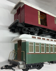 Bachmann G Scale Passenger Cars Red and Green Painted