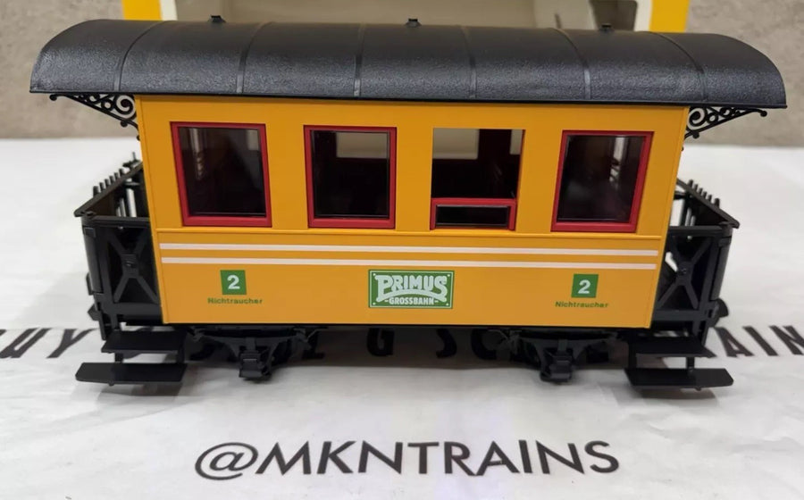LGB PRIMUS 93007 Yellow PASSENGER CAR Coach NEW in box NOS