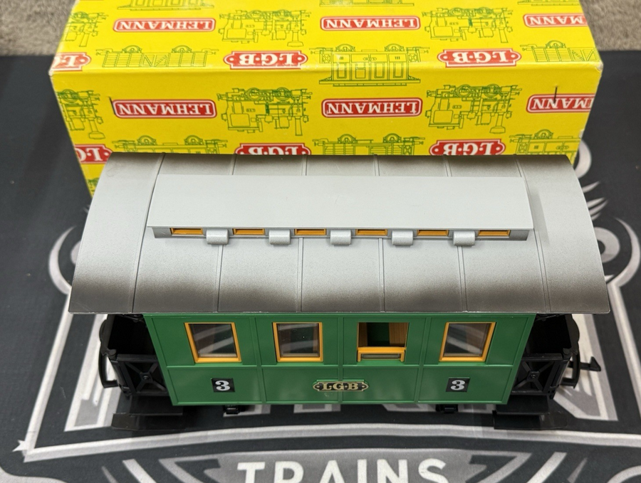LGB 3010 Green #3 G Scale 3rd class Passenger car EX/Box Early Years Vintage