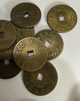Vintage Railroad Railway Tokens Lot Good For One Fare Ride Coins Railroadiana