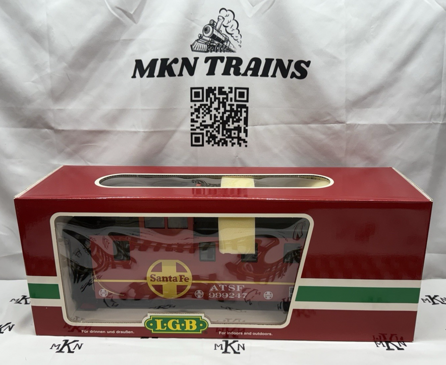 LGB 43714 Santa Fe Caboose Red #999217 G Scale NIB/Sleeve